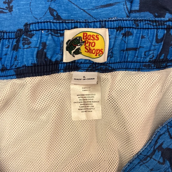 Men's Blue Design Swim Trunks Size L - Picture 5 of 5